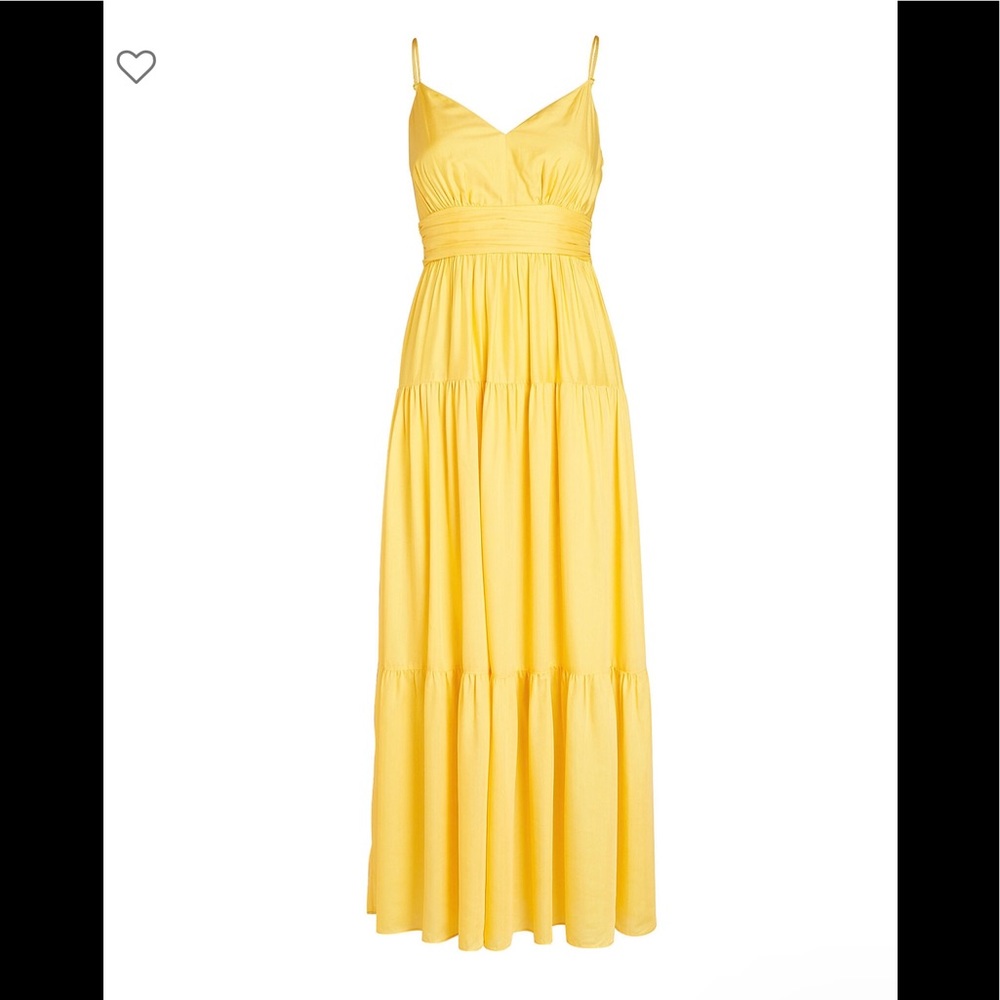 INTERMIX Yellow Tiered Maxi Dress—NWT